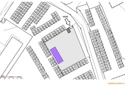 Uzaven arel v. kancel a dlen/sklad, celkov plocha 1.472 m2 (kancel. 97 m2), Jihlavsk ZR